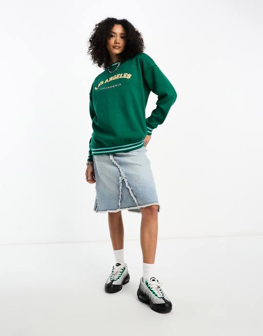 Daisy Street - Afslappet sweatshirt med 'LA'-print i collegestil, 4 af 4