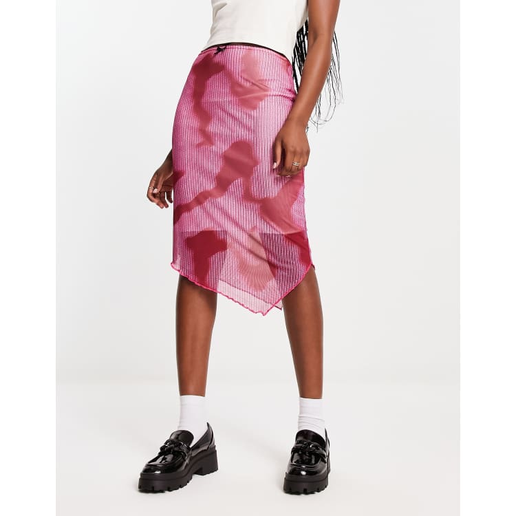 Asymmetrical hotsell skirt pink