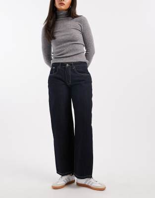 Daisy Street - Ava - Boyfriend-Jeans in Indigoblau mit niedrigem Bund