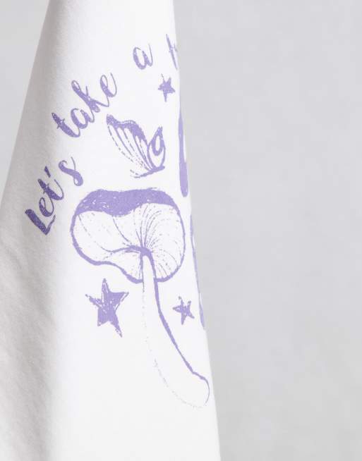 Daisy Street – Avslappnad t-shirt med svamptryck, 3 av 4
