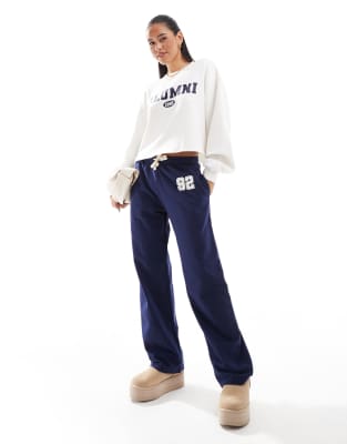 Daisy Street Daisy Street baggy fit joggers in navy co-ord
