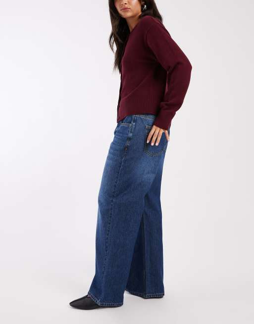 Daisy Street – Baggy-Jeans in Blau mit niedrigem Bund, 3 von 5