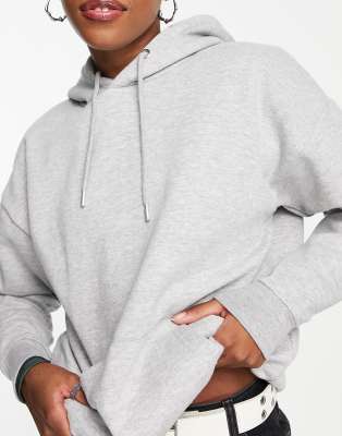 ASOS DESIGN oversized hoodie in gray marl