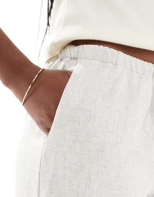 Daisy Street – Beige byxor i linnestil med medelhög midja, 5 av 5