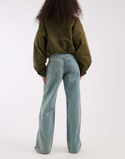Daisy Street – Blå boyfriend-jeans med låg midja, 3 av 5