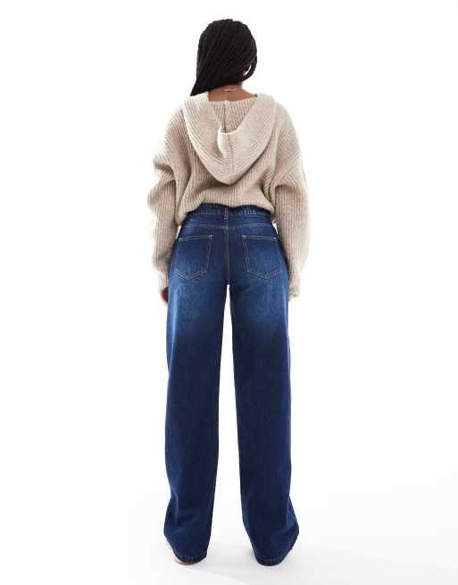 Daisy Street - Blå boyfriend-jeans med lav talje, 2 af 5