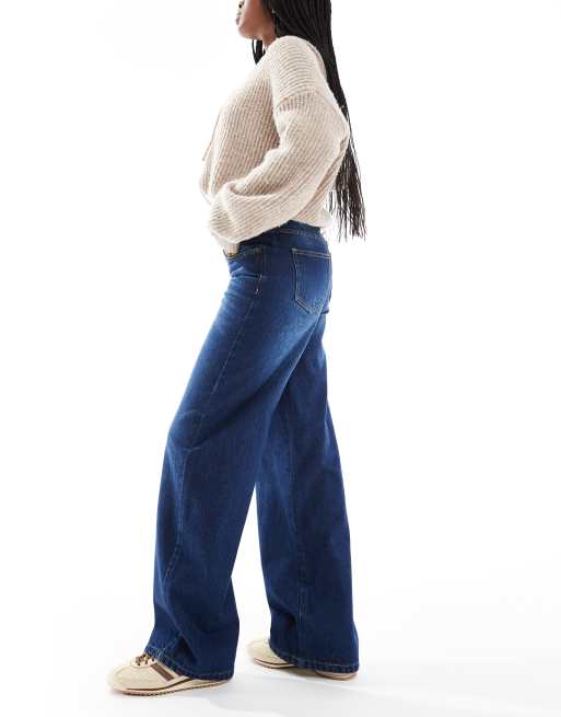 Daisy Street - Blå boyfriend-jeans med lav talje, 3 af 5