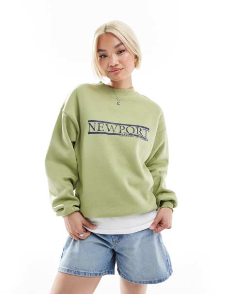 Daisy Street – Bluza oversize w kolorze matchy z grafiką - view 1