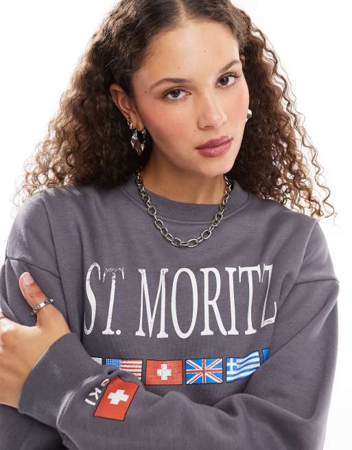 Daisy Street – Bluza z grafiką St. Moritz | ASOS
