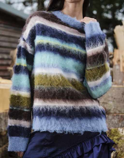 Daisy Street boxy trui met blauwe strepen, 2 van 4
