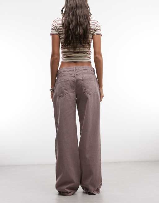 Daisy Street – Boyfriend-Jeans in Malve mit niedrigem Bund, 2 von 5
