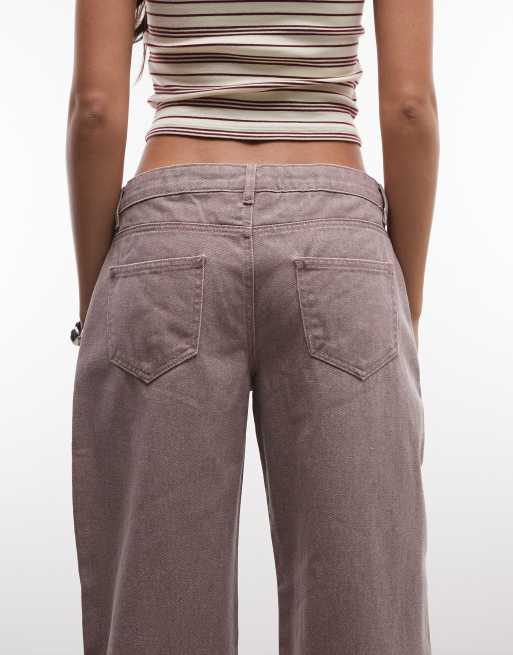 Daisy Street – Boyfriend-Jeans in Malve mit niedrigem Bund, 4 von 5