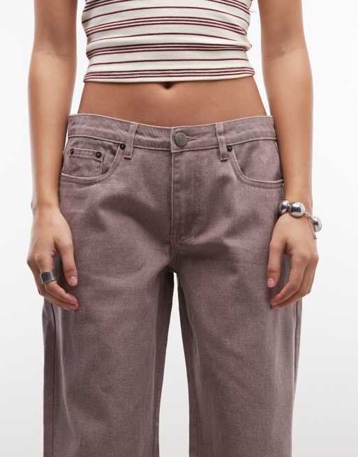 Daisy Street – Boyfriend-Jeans in Malve mit niedrigem Bund, 5 von 5