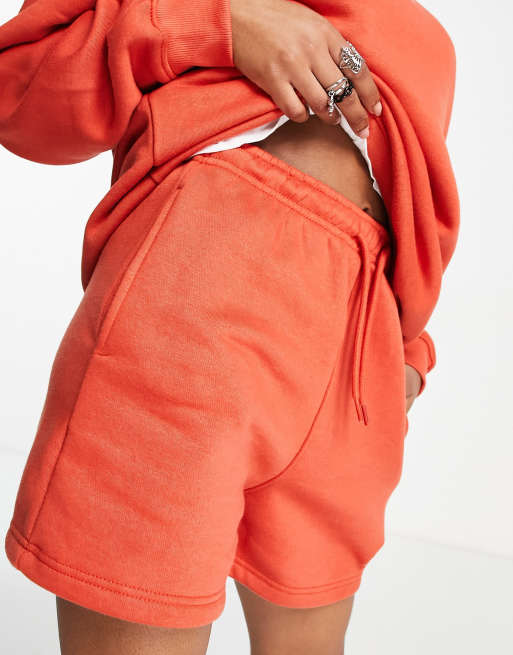 Orange hot sale fleece shorts