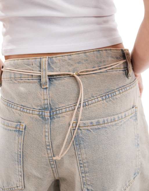 Daisy Street brown rope belt with hammered heart | ASOS