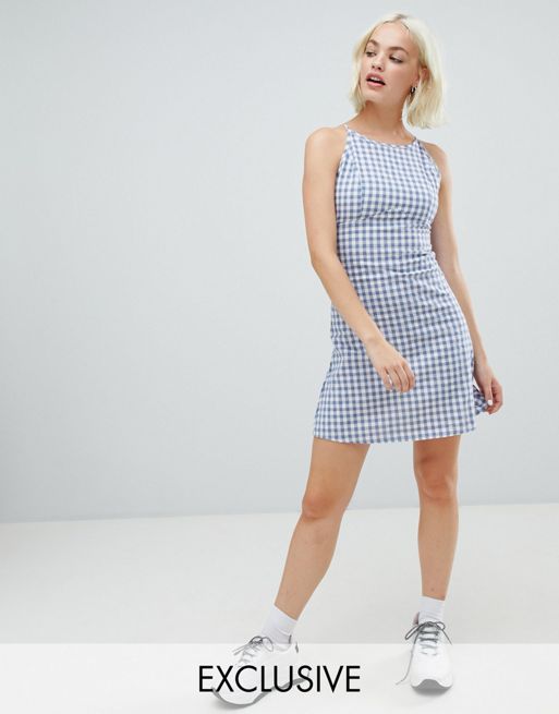 Daisy Street cami dress in gingham check