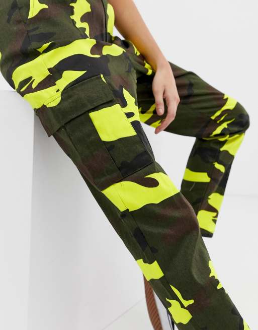 Neon yellow clearance camo pants