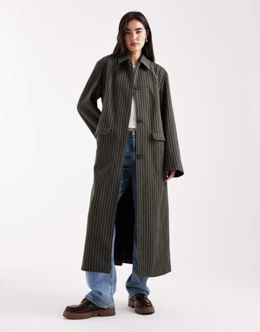 Daisy Street - Cappotto taglio lungo sartoriale marrone e blu gessato