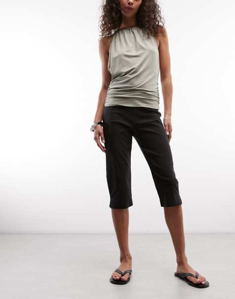 Daisy Street - Capribroek met lage taille in zwart - view 1