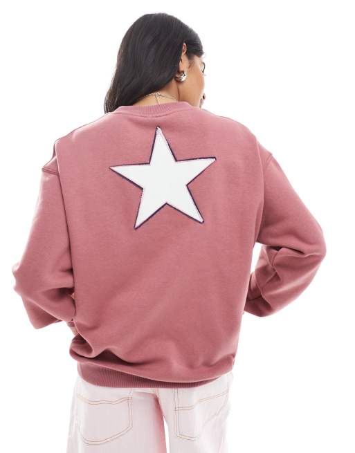 Daisy Street Chicago graphic sweatshirt in mauve, 3 of 4