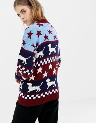 sausage dog xmas jumper