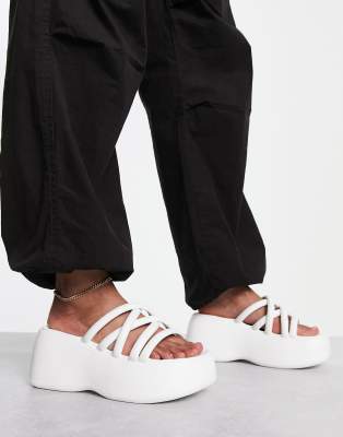 Daisy Street Daisy Street chunky sole strappy sandals in white