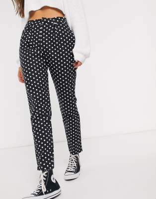 womens patterned cigarette trousers