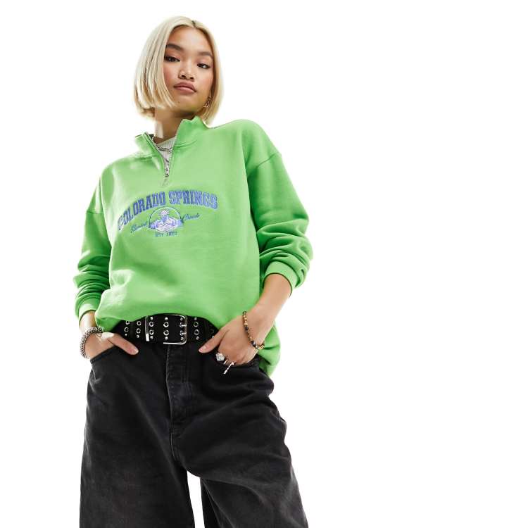 Daisy street oversized sweatshirt with vintage river embroider discount