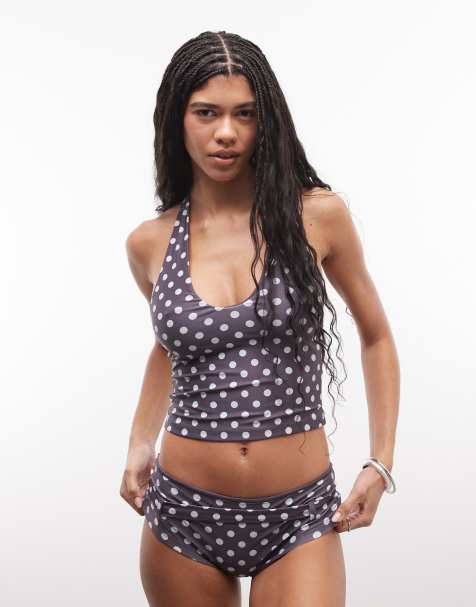 Daisy Street - Completo a pois con top tankini e pantaloncini con cintura - view 1