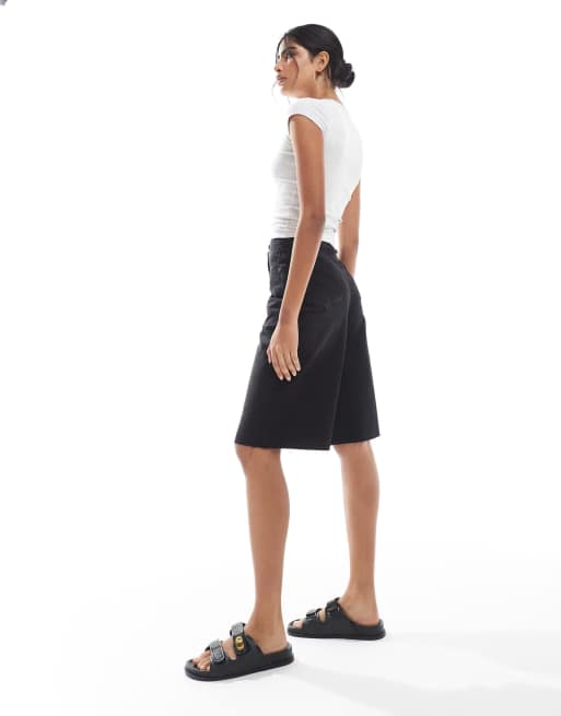 Daisy Street – Czarne szorty jeansowe z niskim stanem, 3 z 5