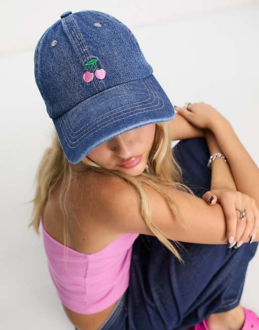 PINK CAP WITH ROUNDED PEAK AND EMBROIDERY, CHILD PINK CAP WITH ROUNDED PEAK AND EMBROIDERY, CHILD