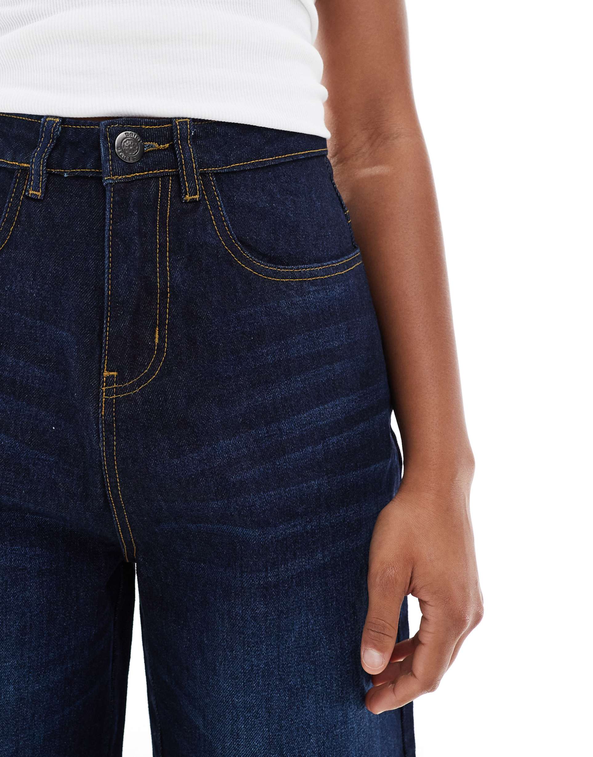daisy street denim jorts in indigo