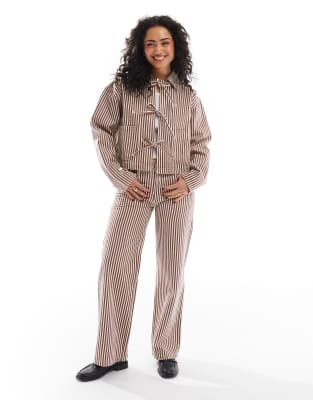 Daisy street denim stripe co-ord - view 1