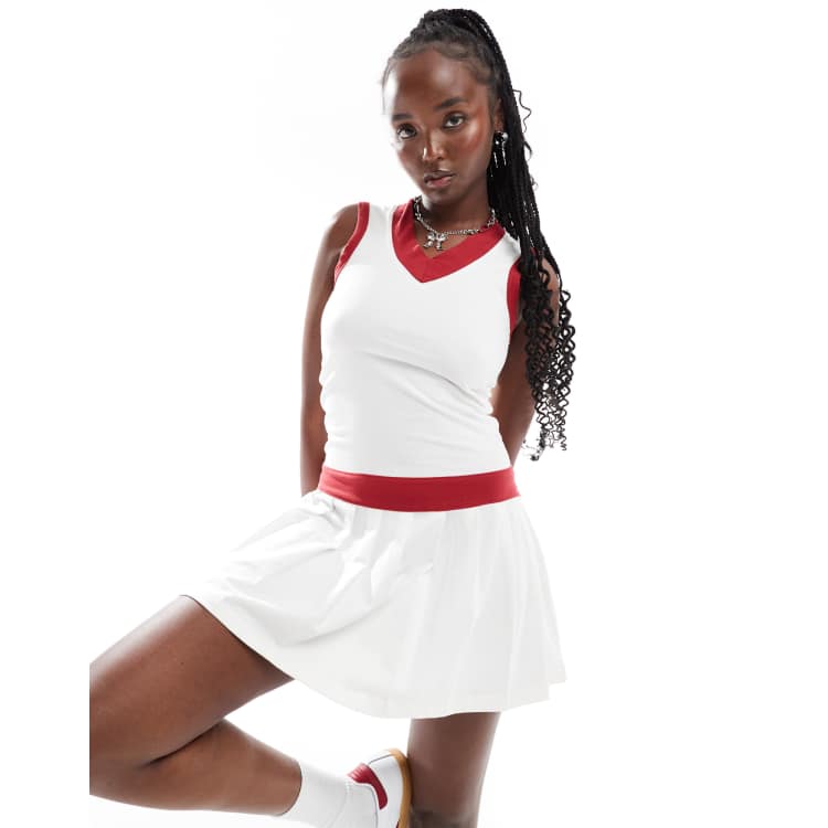 red and white tennis dress SRC Phoebe Dress