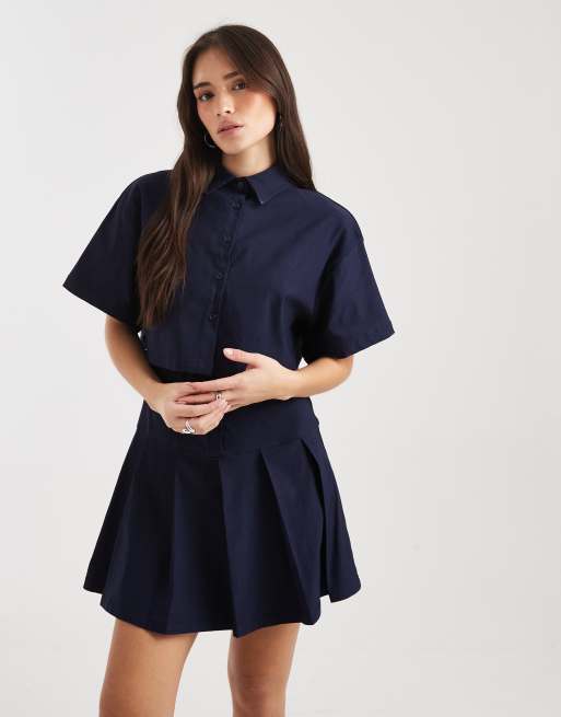 Daisy Street - Dubbellaagse mini-jurk in marineblauw, 2 van 4
