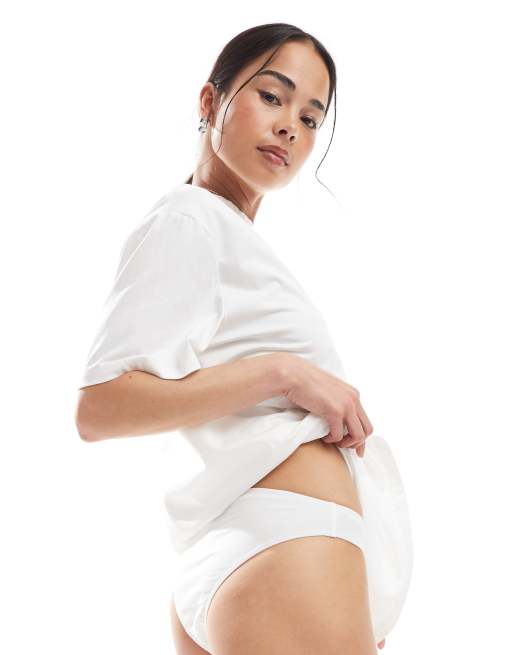 Daisy Street duck embroidery brief in white, 4 of 4