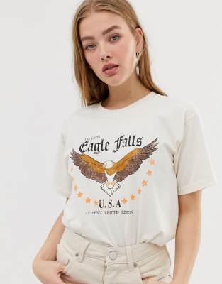 À Décontracté Graphique Vintage Motif Style T StreetEagle Falls Daisy shirt PTXiuOZwkl