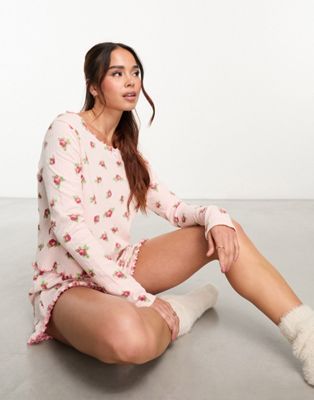 Daisy Street pink pointelle short pyjama set - ASOS Price Checker