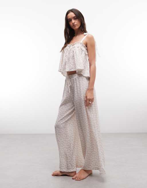 Daisy Street - Ensemble pyjama fluide à imprimé fleuri et détail noué, 2 de 4