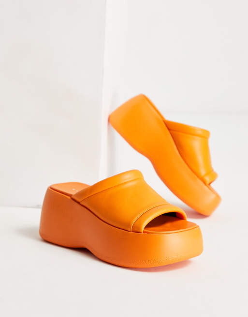 Orange chunky clearance sandals