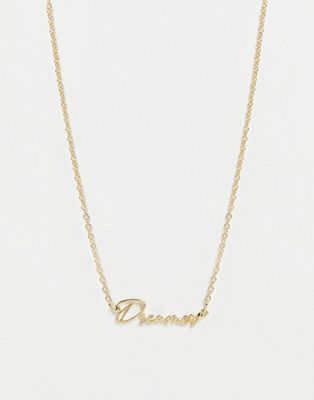 Daisy Street Exclusive dreamer necklace in gold