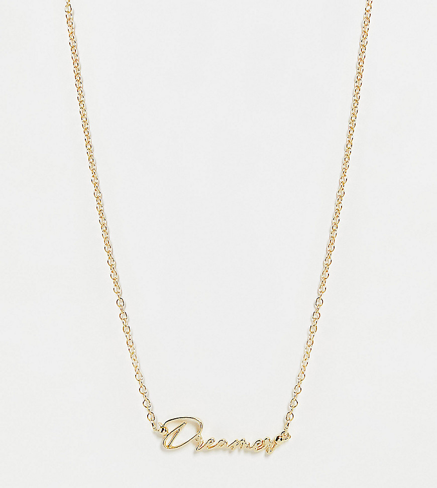 Daisy Street Exclusive dreamer necklace in gold