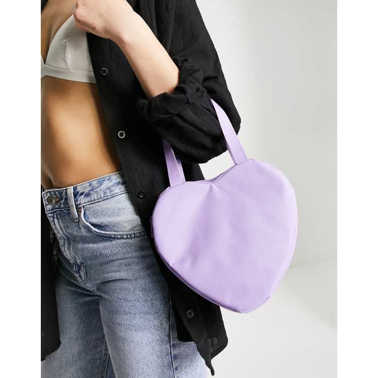 HEART SHAPED CROSSBODY BAG - Lilac