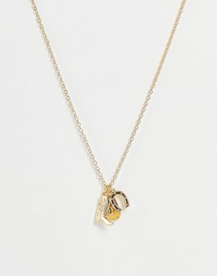 Daisy Street Exclusive necklace with western charms in gold - ASOS Price Checker