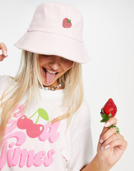 Daisy Street Exclusive – Różowy kapelusz typu bucket z tkaniny frotté