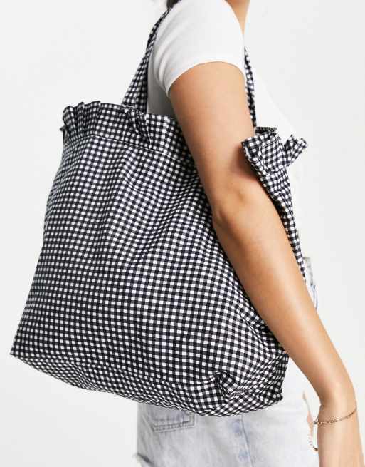 Black and best sale white gingham purse