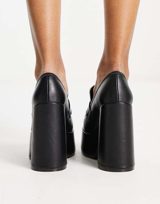 Daisy Street – Exklusive Absatz-Loafers in Schwarz-Weiß mit Plateausohle, 2 von 4