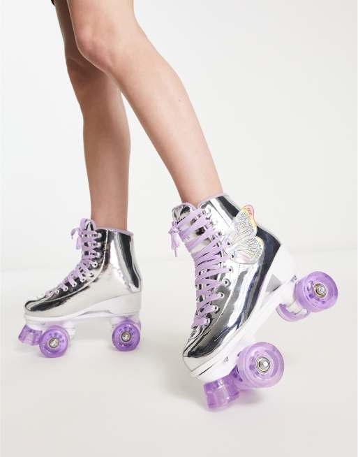 Daisy Street – Exklusive Rollerskates in Weiß mit Schmetterlingsflügeln