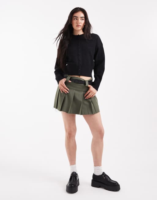 Daisy Street fitted waist cardigan in black