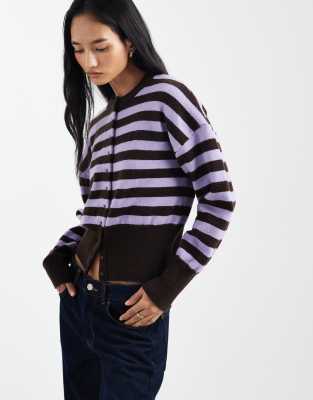 Daisy Street Fitted Waist Cardigan In Multi